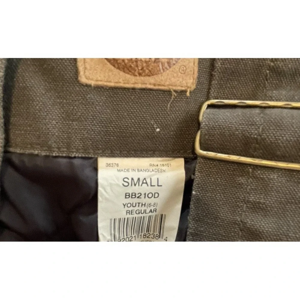 Berne Bib Coveralls Youth Size Small 6-8 Coveralls Insulated Quilt Lined Work